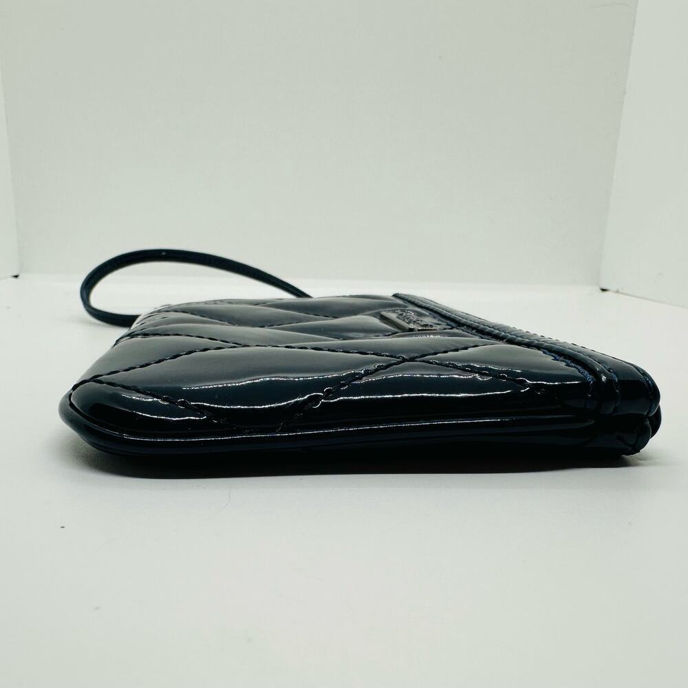 Coach Women's Dark Blue Poppy Patent Leather Coin Wristlet Purse - Picture 3 of 11